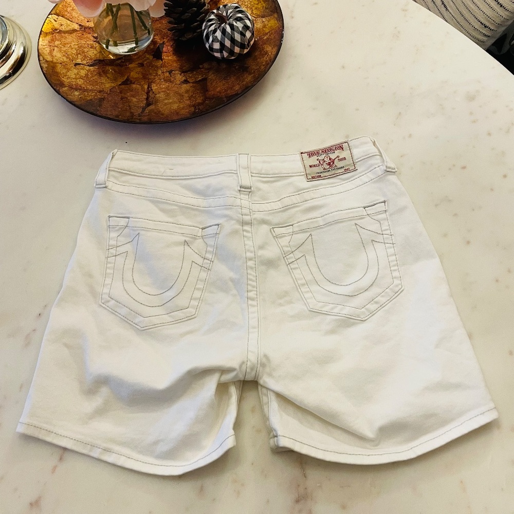 True Religion white shorts